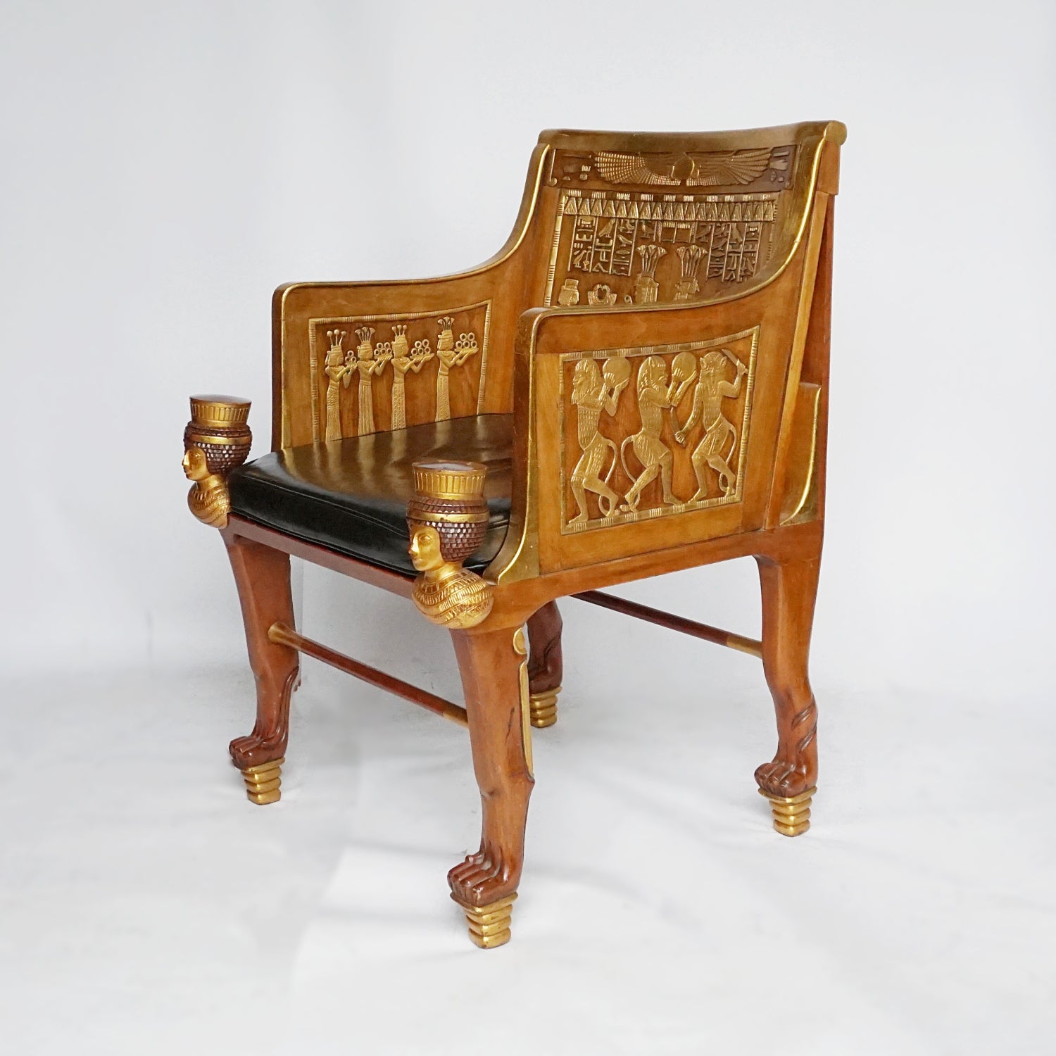 Mid-Century Egyptian Style Chairs Based on 18th Dynasty Throne - Jeroen Markies Art Deco