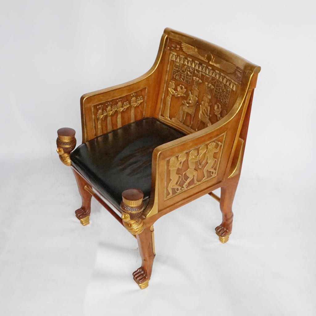 Mid-Century Egyptian Style Chairs Based on 18th Dynasty Throne - Jeroen Markies Art Deco