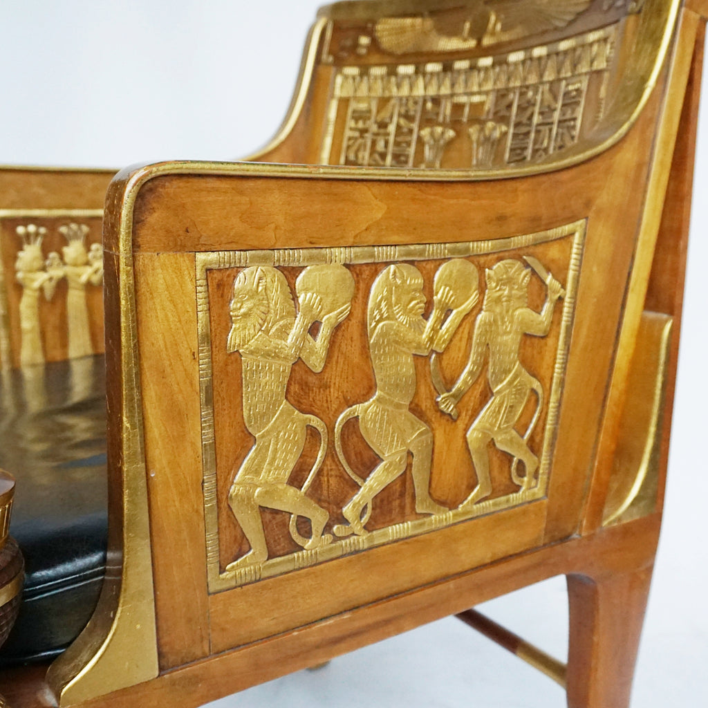 Mid-Century Egyptian Style Chairs Based on 18th Dynasty Throne - Jeroen Markies Art Deco