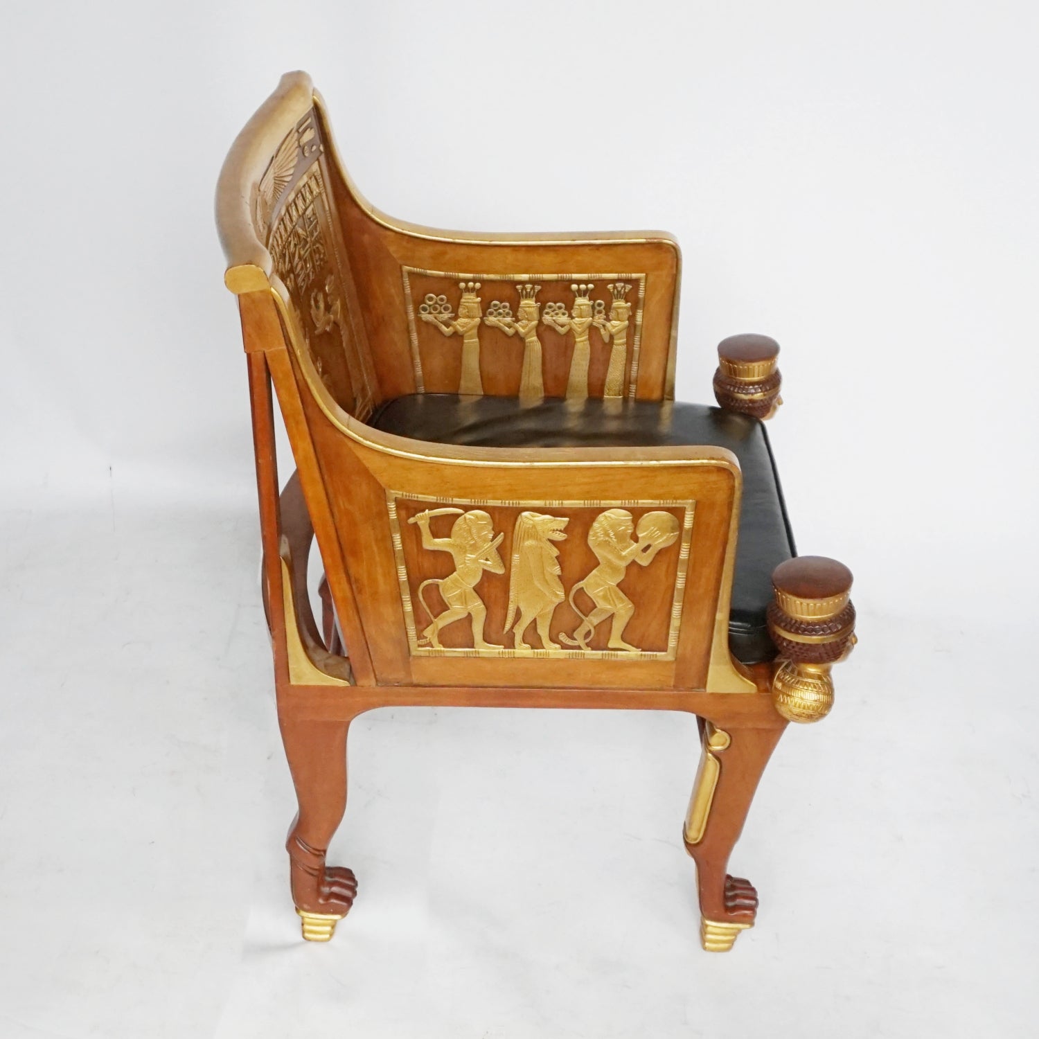 Mid-Century Egyptian Style Chairs Based on 18th Dynasty Throne - Jeroen Markies Art Deco
