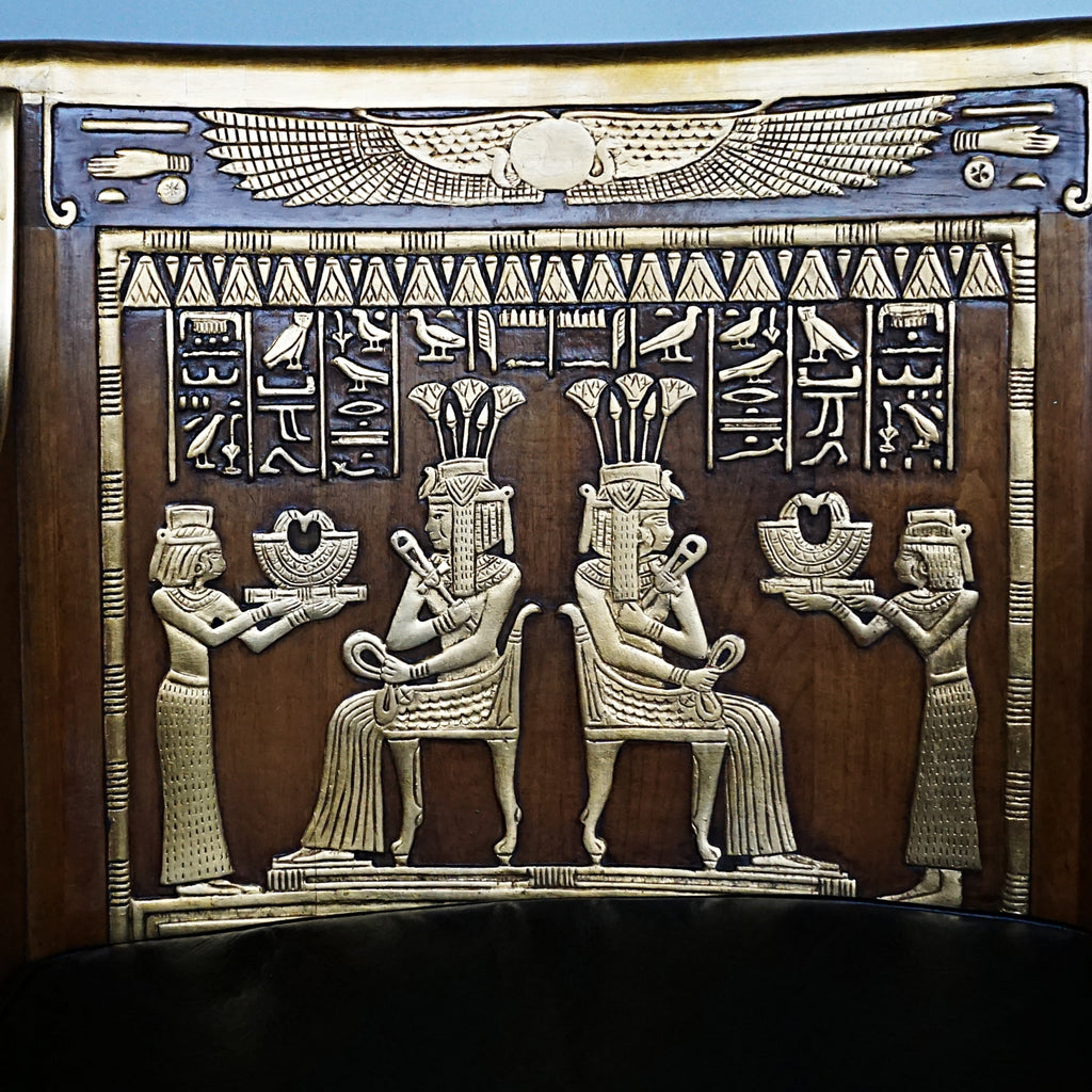 Mid-Century Egyptian Style Chairs Based on 18th Dynasty Throne - Jeroen Markies Art Deco