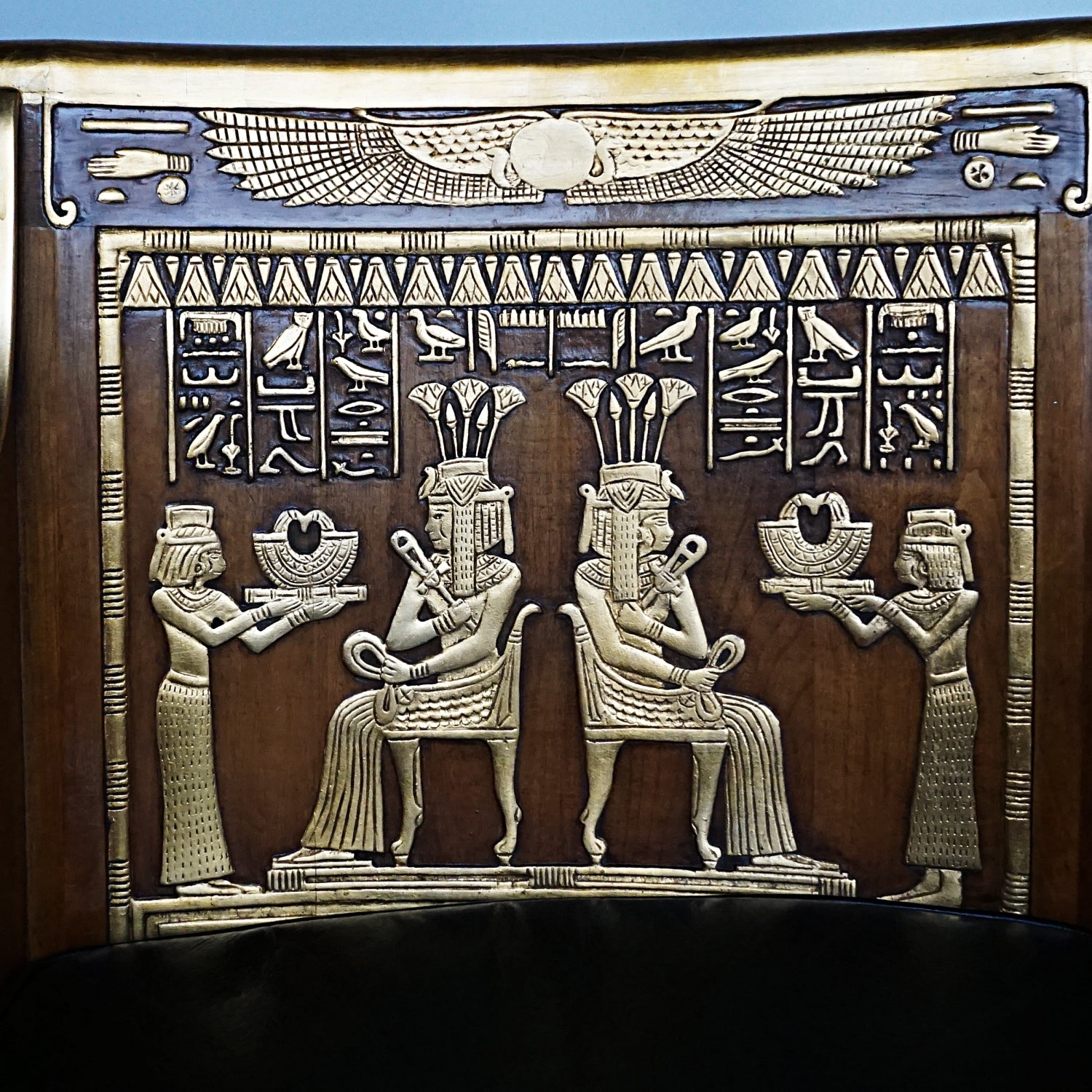 Mid-Century Egyptian Style Chairs Based on 18th Dynasty Throne - Jeroen Markies Art Deco