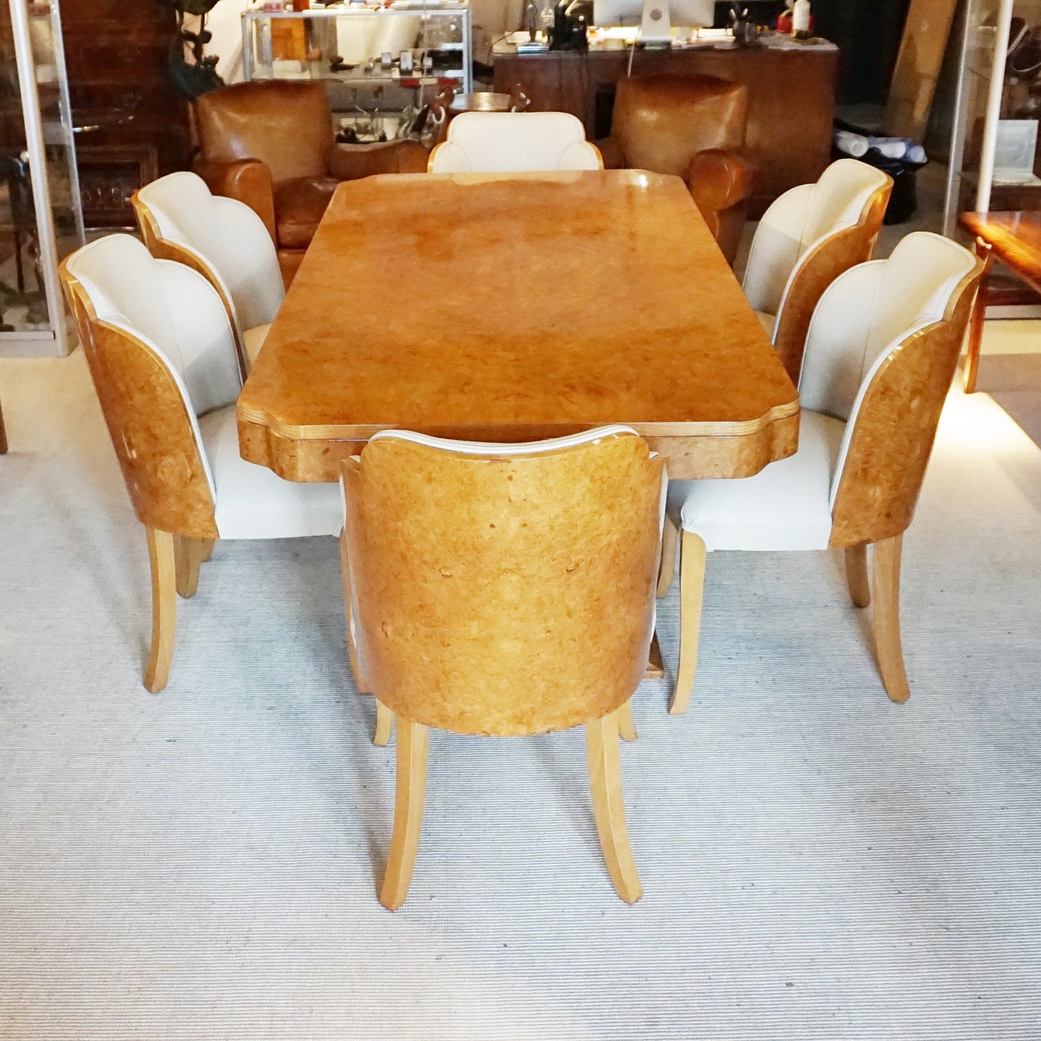 Art Deco 6 Seat Dining Suite by Harry & Lou Epstein English, Circa 1930  Jeroen Markies Art Deco