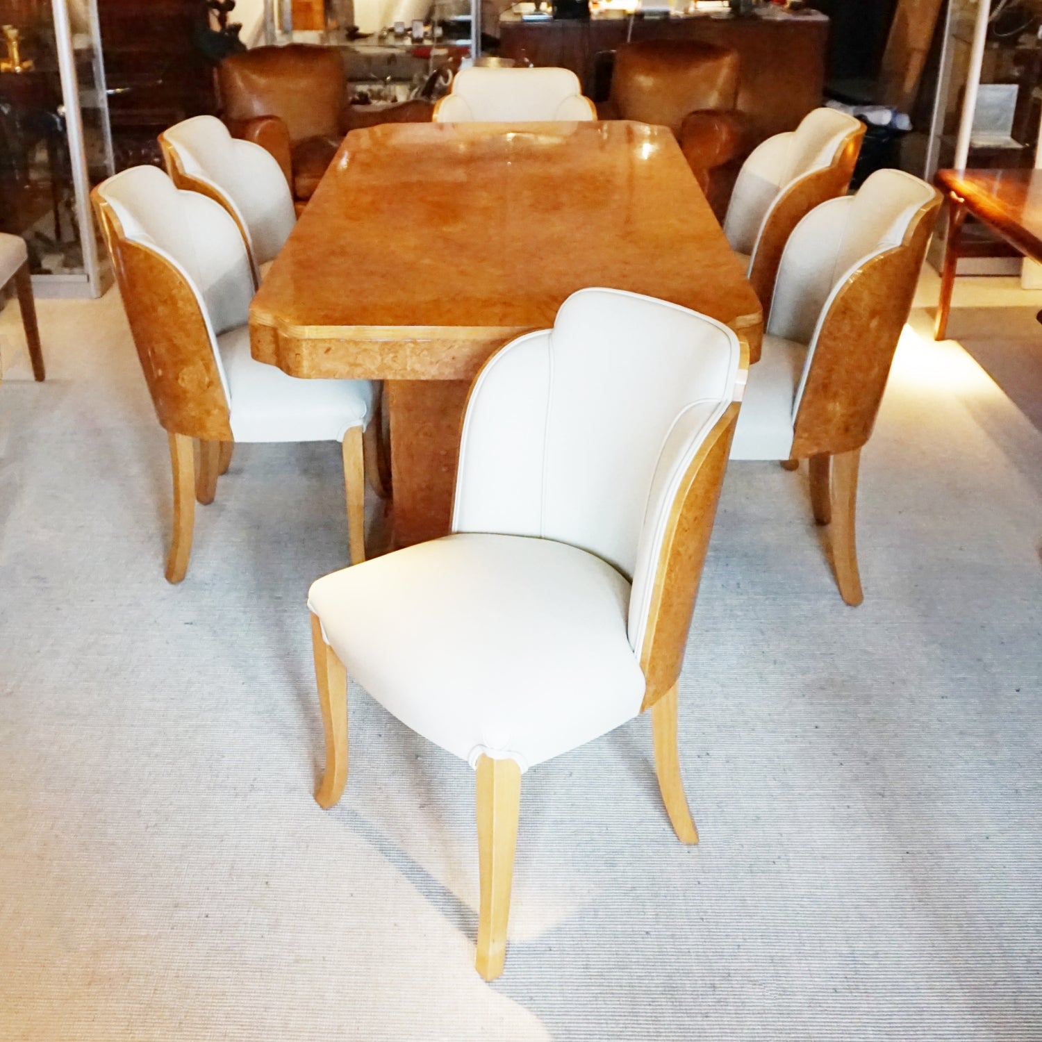 Art Deco 6 Seat Dining Suite by Harry & Lou Epstein English, Circa 1930  Jeroen Markies Art Deco