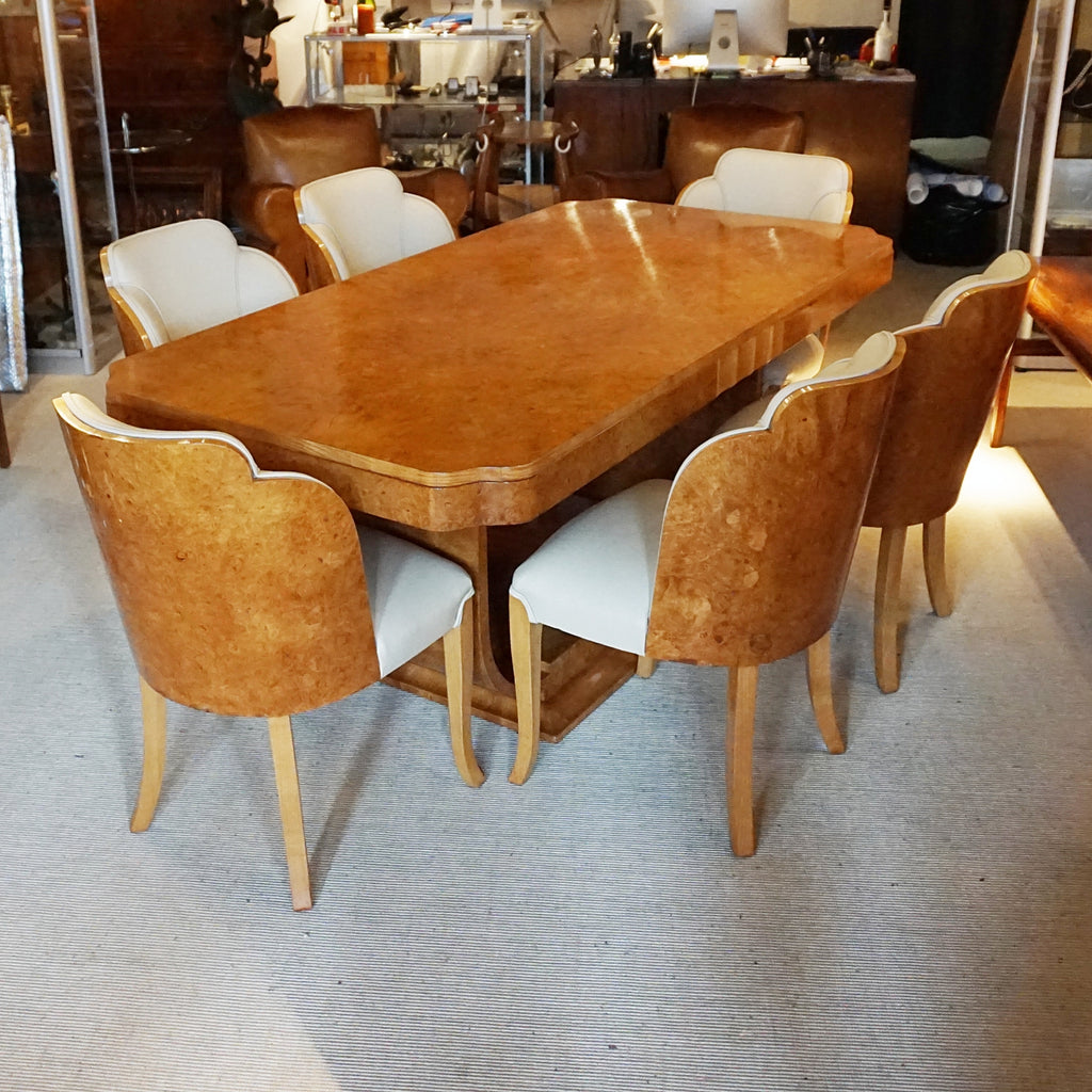 Art Deco 6 Seat Dining Suite by Harry & Lou Epstein English, Circa 1930 