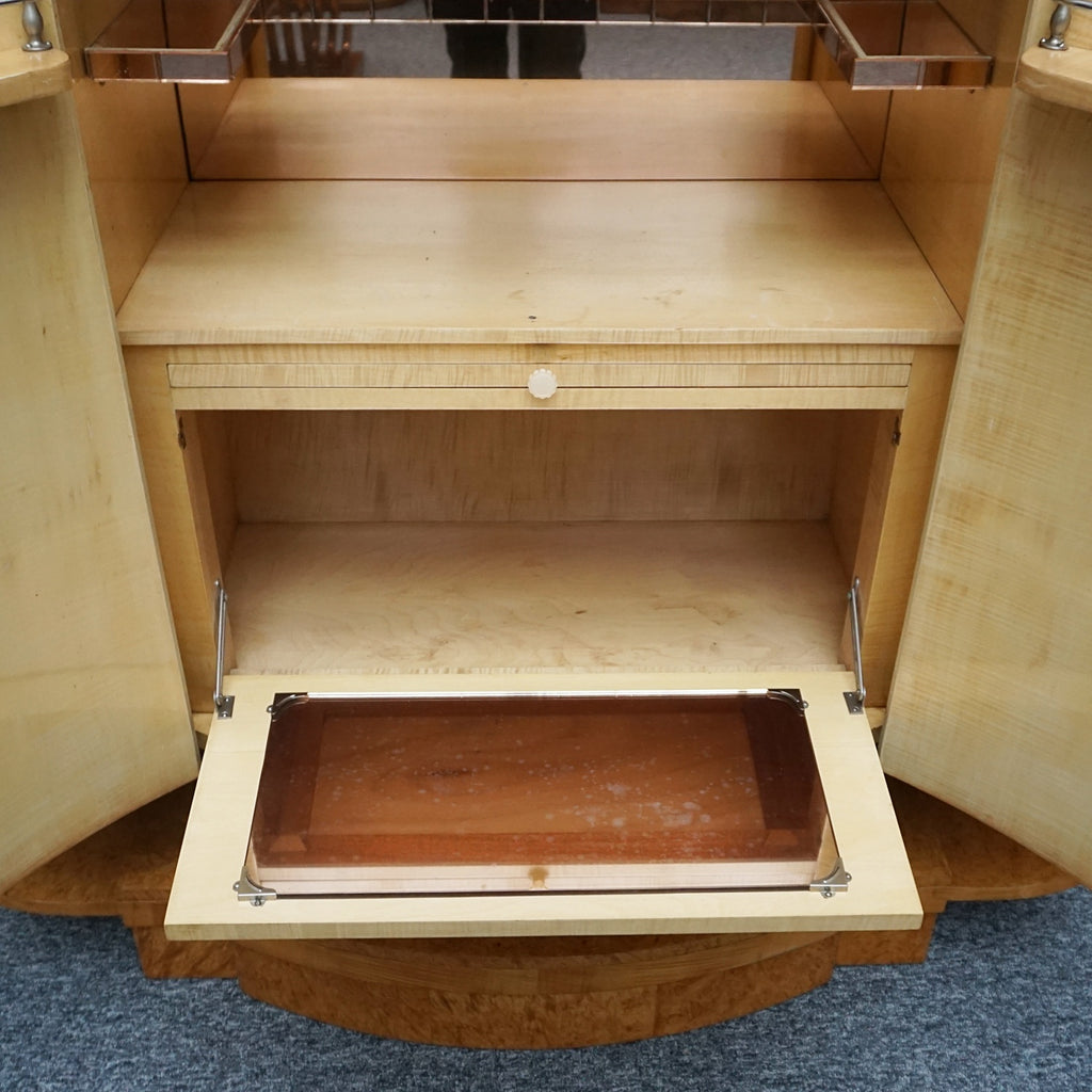 Vintage Art Deco Walnut Cocktail Bar Cabinet Drinks - Jeroen Markies Art Deco