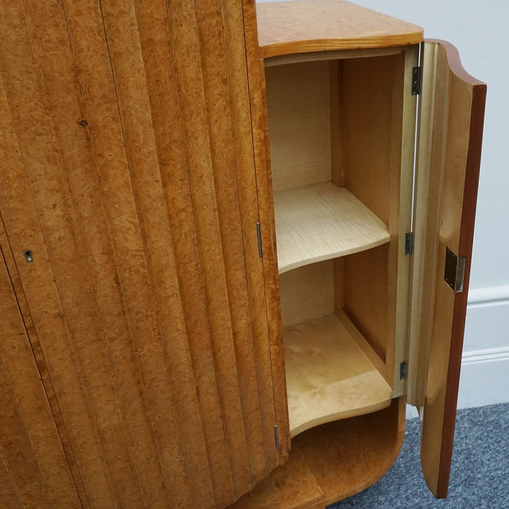 Vintage Art Deco Walnut Cocktail Bar Cabinet Drinks - Jeroen Markies Art Deco