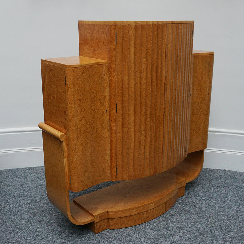 Vintage Art Deco Walnut Cocktail Bar Cabinet Drinks - Jeroen Markies Art Deco