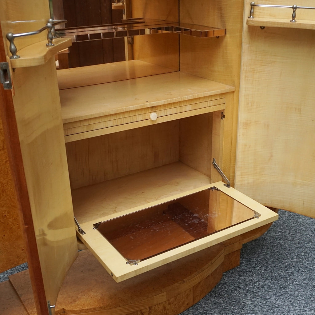 Vintage Art Deco Walnut Cocktail Bar Cabinet Drinks - Jeroen Markies Art Deco