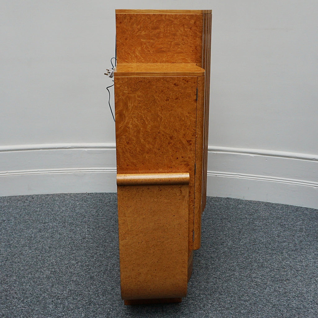 Vintage Art Deco Walnut Cocktail Bar Cabinet Drinks - Jeroen Markies Art Deco