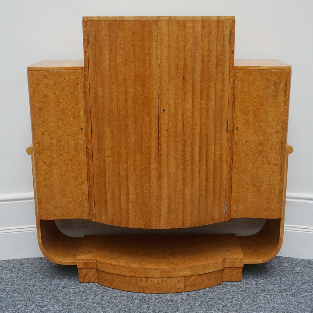 Vintage Art Deco Walnut Cocktail Bar Cabinet Drinks - Jeroen Markies Art Deco