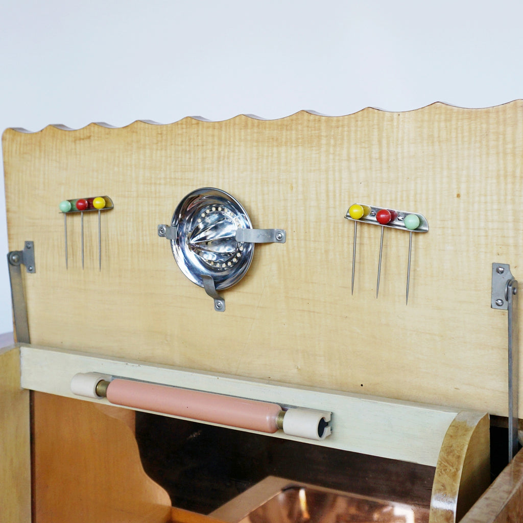 Art Deco Cocktail Sideboard by Harry & Lou Epstein, Burr Walnut Veneered throughout. Jeroen Markies Art Deco