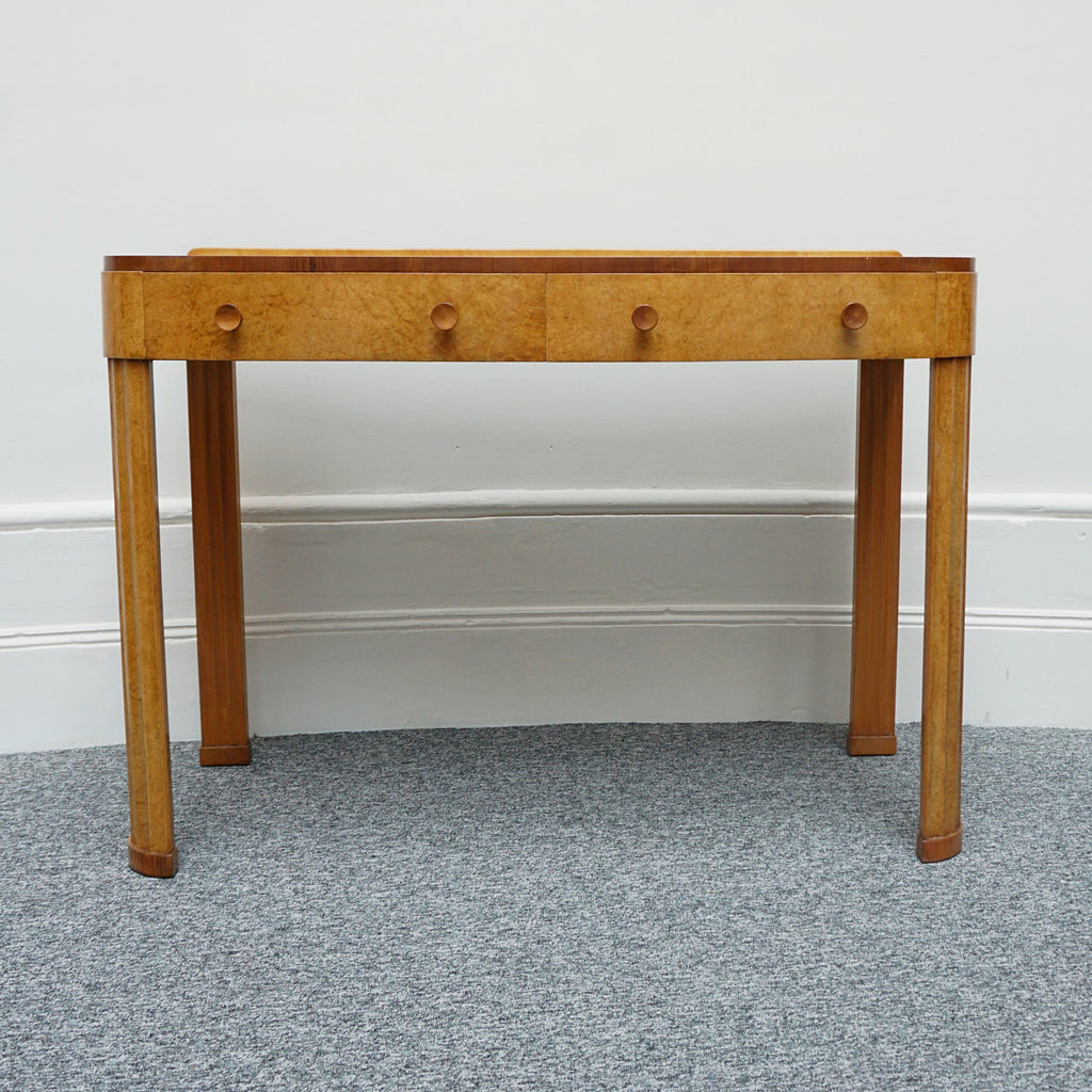 A Vintage Art Deco Burr Walnut Console Table by Harry & Lou Epstein English 1930's - Jeroen Markies Art Deco