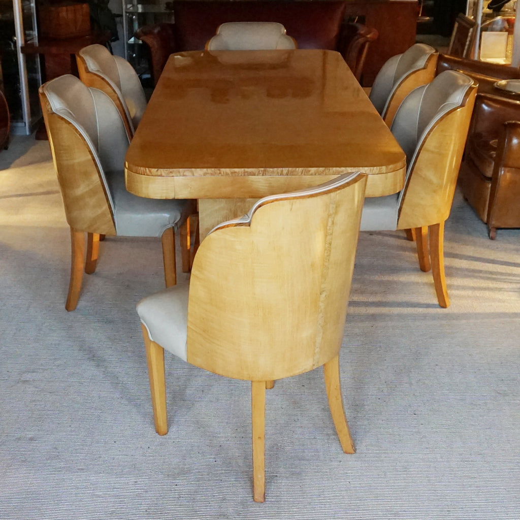 Harry & Lou Epstein Art Deco Six Seat Dining Suite Art Deco 1930's - Jeroen Markies Art Deco