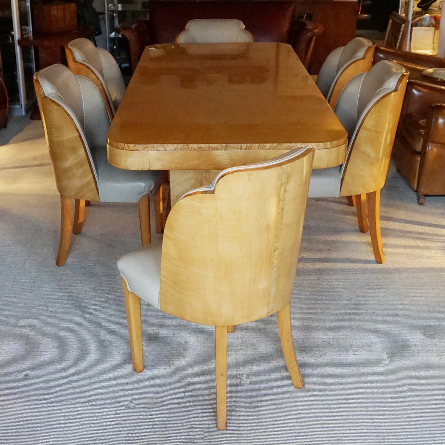 Harry & Lou Epstein Art Deco Six Seat Dining Suite Art Deco 1930's - Jeroen Markies Art Deco