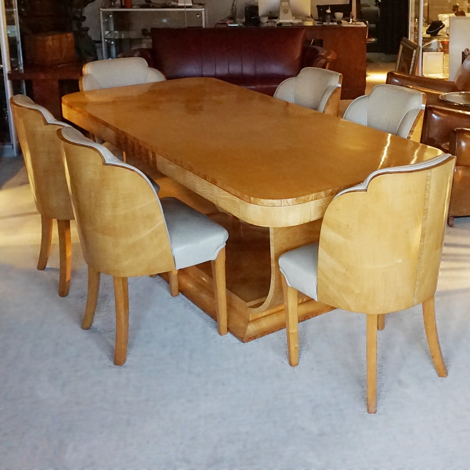 Harry & Lou Epstein Art Deco Six Seat Dining Suite Art Deco 1930's - Jeroen Markies Art Deco