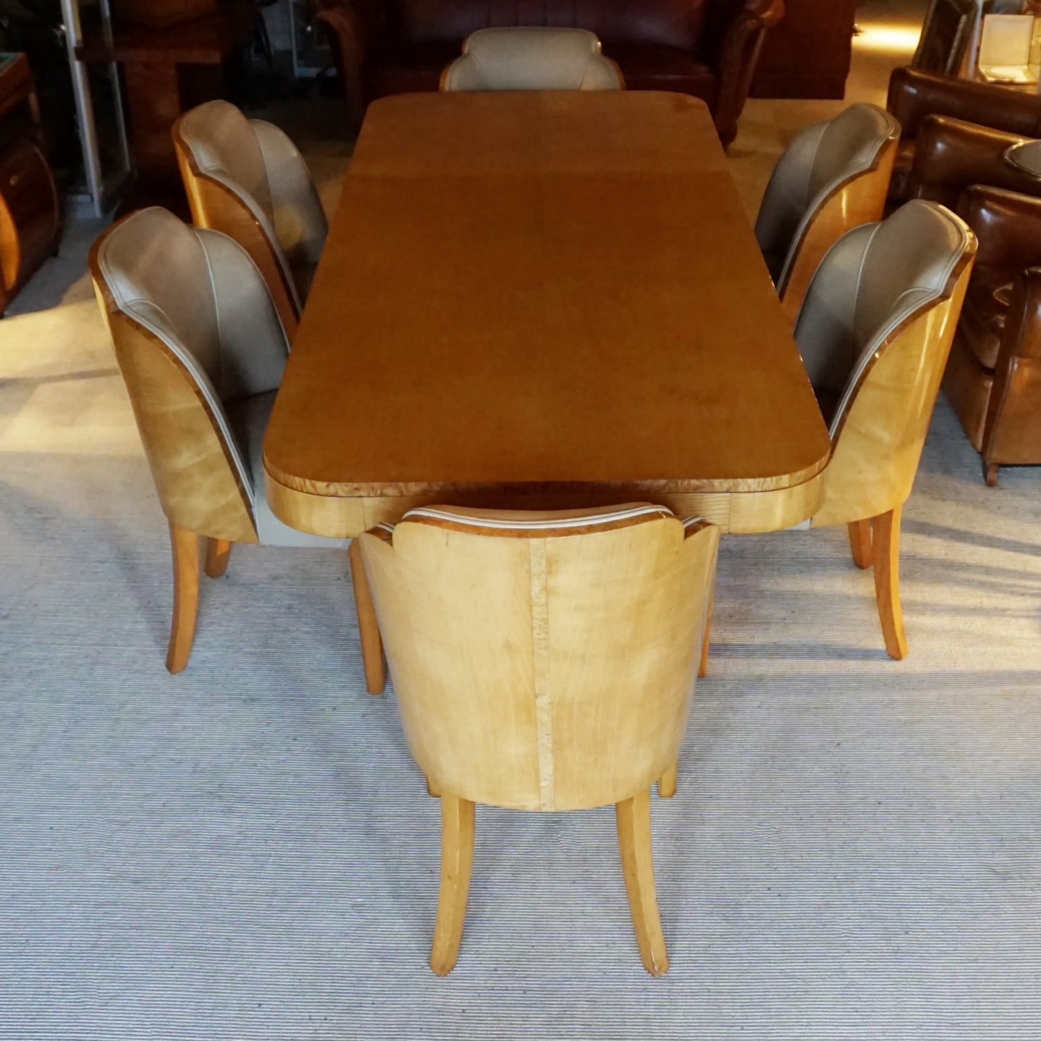 Harry & Lou Epstein Art Deco Six Seat Dining Suite Art Deco 1930's - Jeroen Markies Art Deco