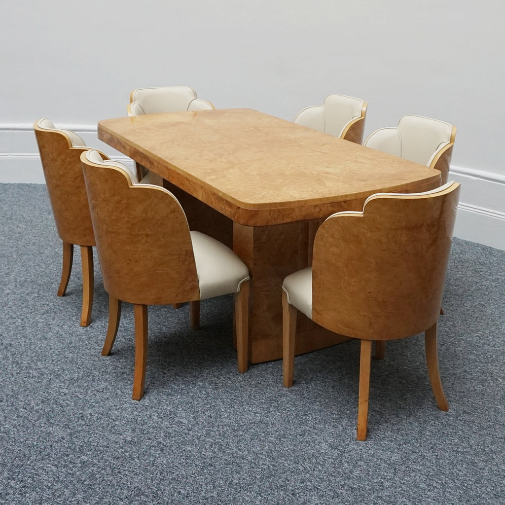 Art Deco Six Seat Dining Suite by Harry & Lou Epstein English, Circa 1930 - Jeroen Markies Art Deco