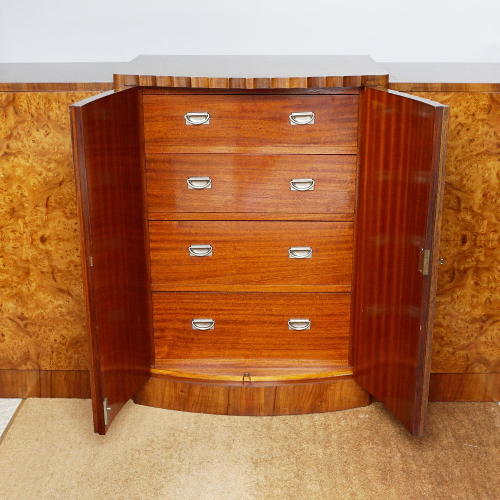 Art Deco Sideboard - Burr Walnut - Harry & Lou Epstein - Jeroen Markies Art Deco