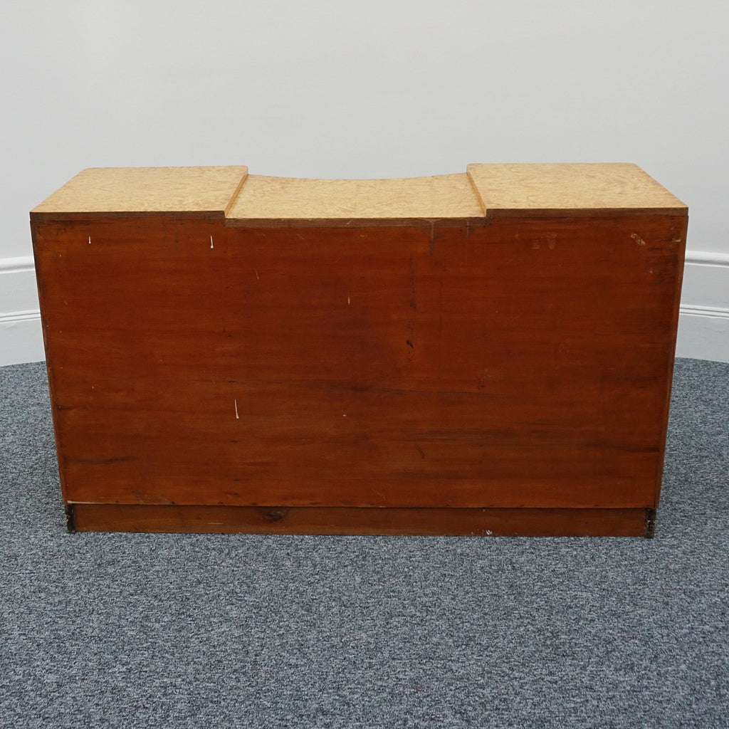 Art Deco Sideboard by Harry & Lou Epstein English Circa 1930 veneered in burr walnut with original bakelite handles. Vintage Art Deco - Jeroen Markies Art Deco