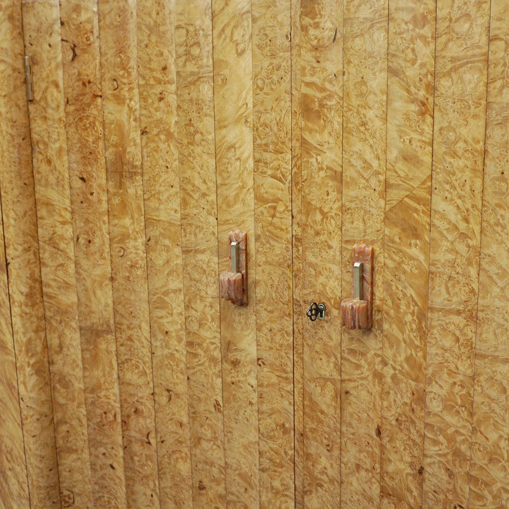 Art Deco Sideboard by Harry & Lou Epstein English Circa 1930 veneered in burr walnut with original bakelite handles. Vintage Art Deco - Jeroen Markies Art Deco