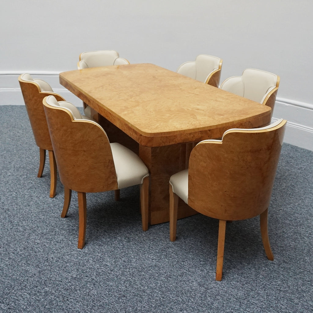 Art Deco Six Seat Dining Suite by Harry & Lou Epstein English, Circa 1930 - Jeroen Markies Art Deco