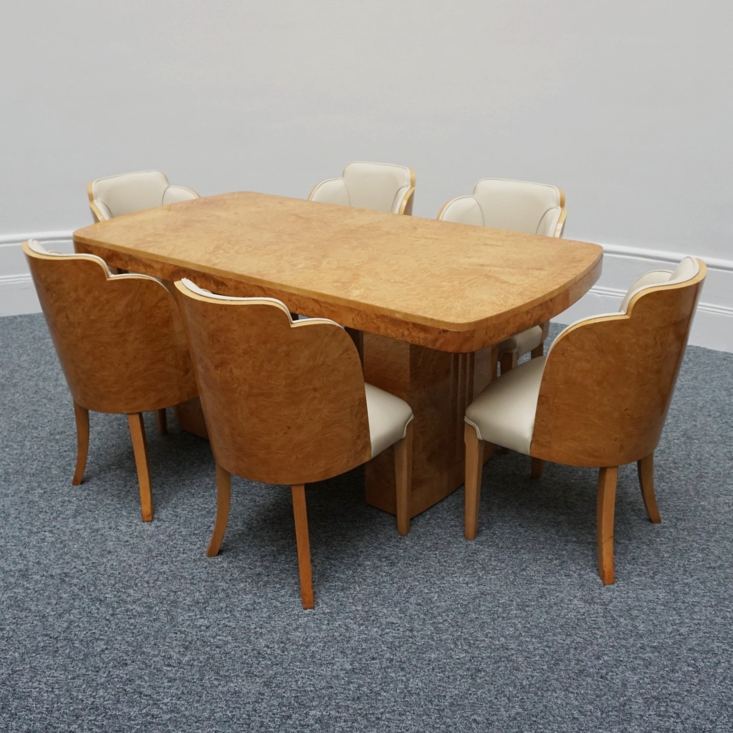 Art Deco Six Seat Dining Suite by Harry & Lou Epstein English, Circa 1930 - Jeroen Markies Art Deco