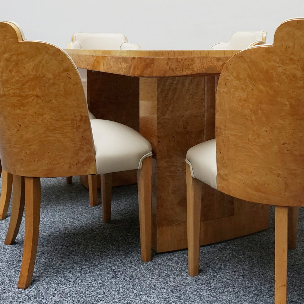 Art Deco Six Seat Dining Suite by Harry & Lou Epstein English, Circa 1930 - Jeroen Markies Art Deco