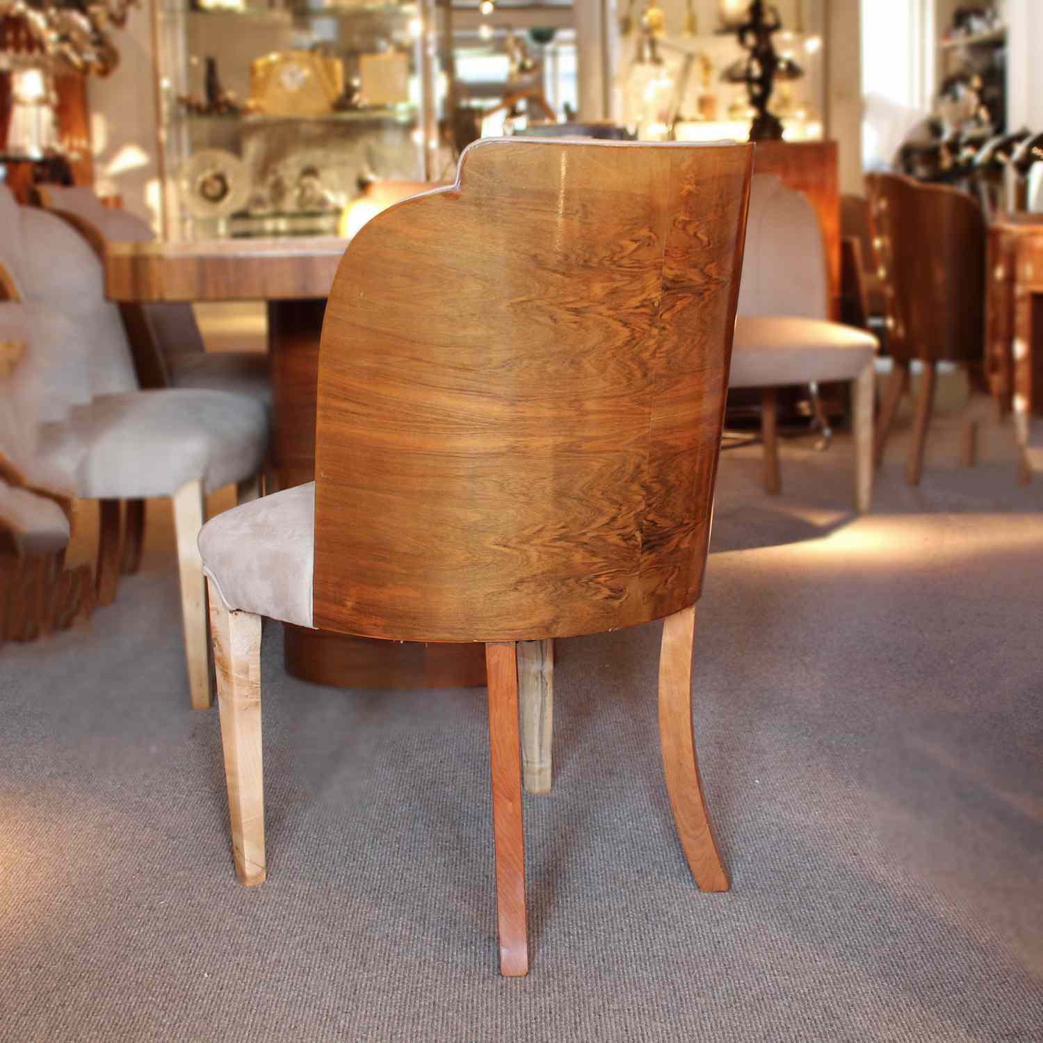 Art Deco 6 seat dining suite by Harry & Lou Epstein circa 1930 at Jeroen Markies