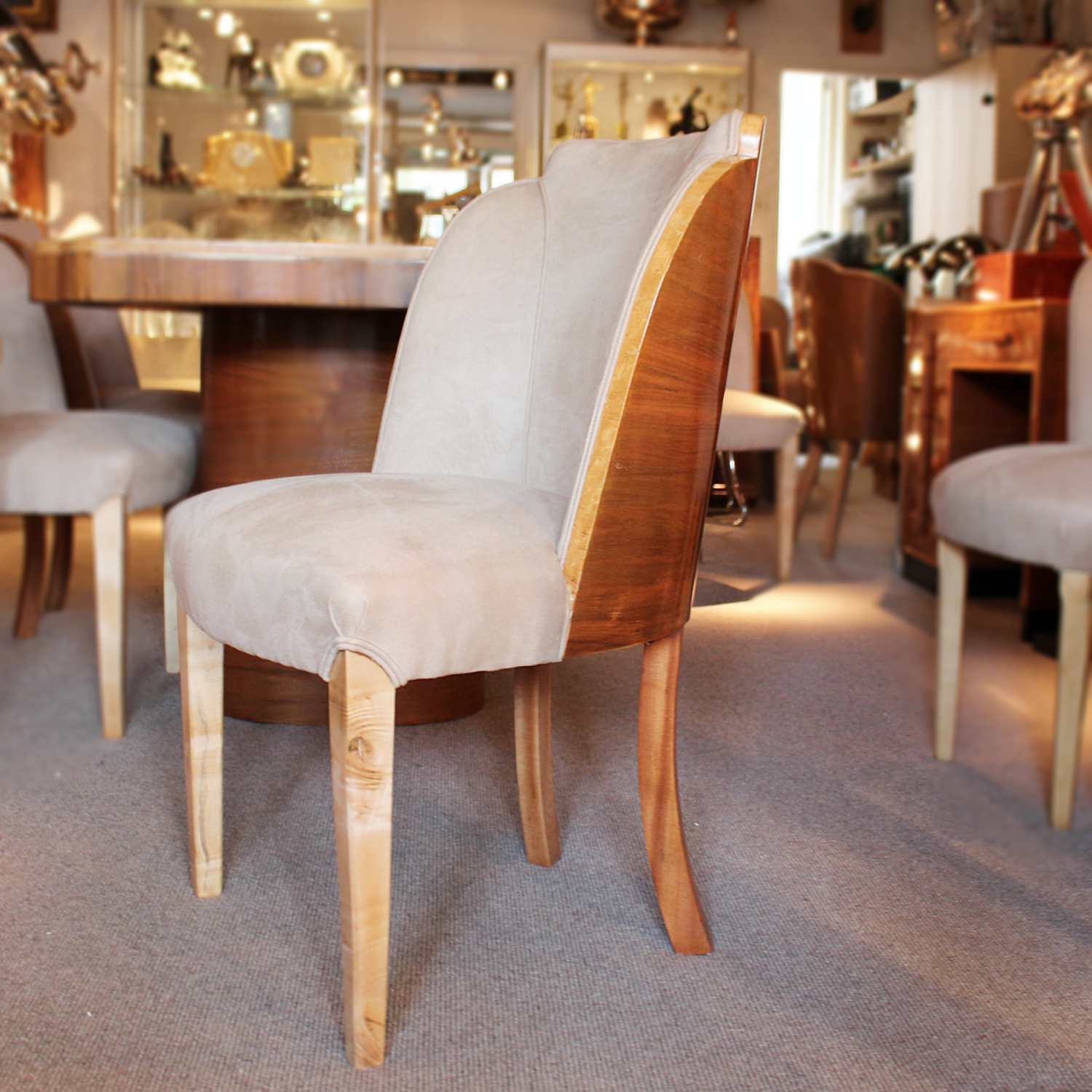 Art Deco 6 seat dining suite by Harry & Lou Epstein circa 1930 at Jeroen Markies