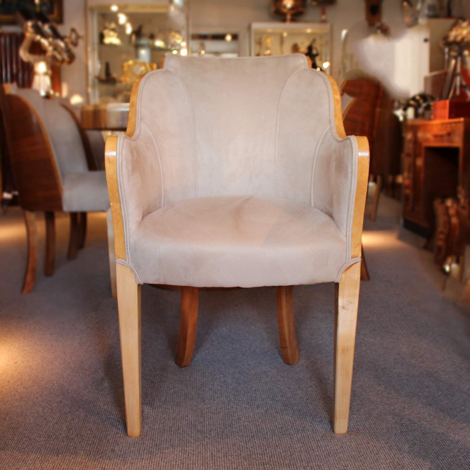 Art Deco 6 seat dining suite by Harry & Lou Epstein circa 1930 at Jeroen Markies