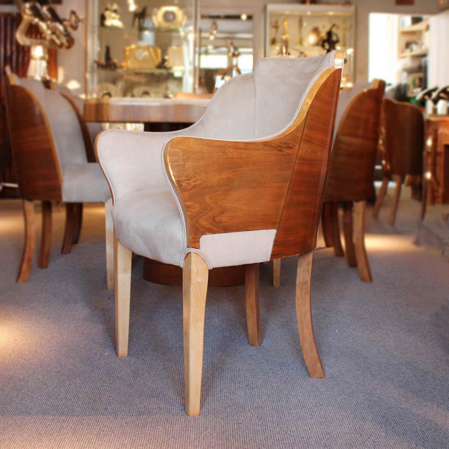 Art Deco 6 seat dining suite by Harry & Lou Epstein circa 1930 at Jeroen Markies