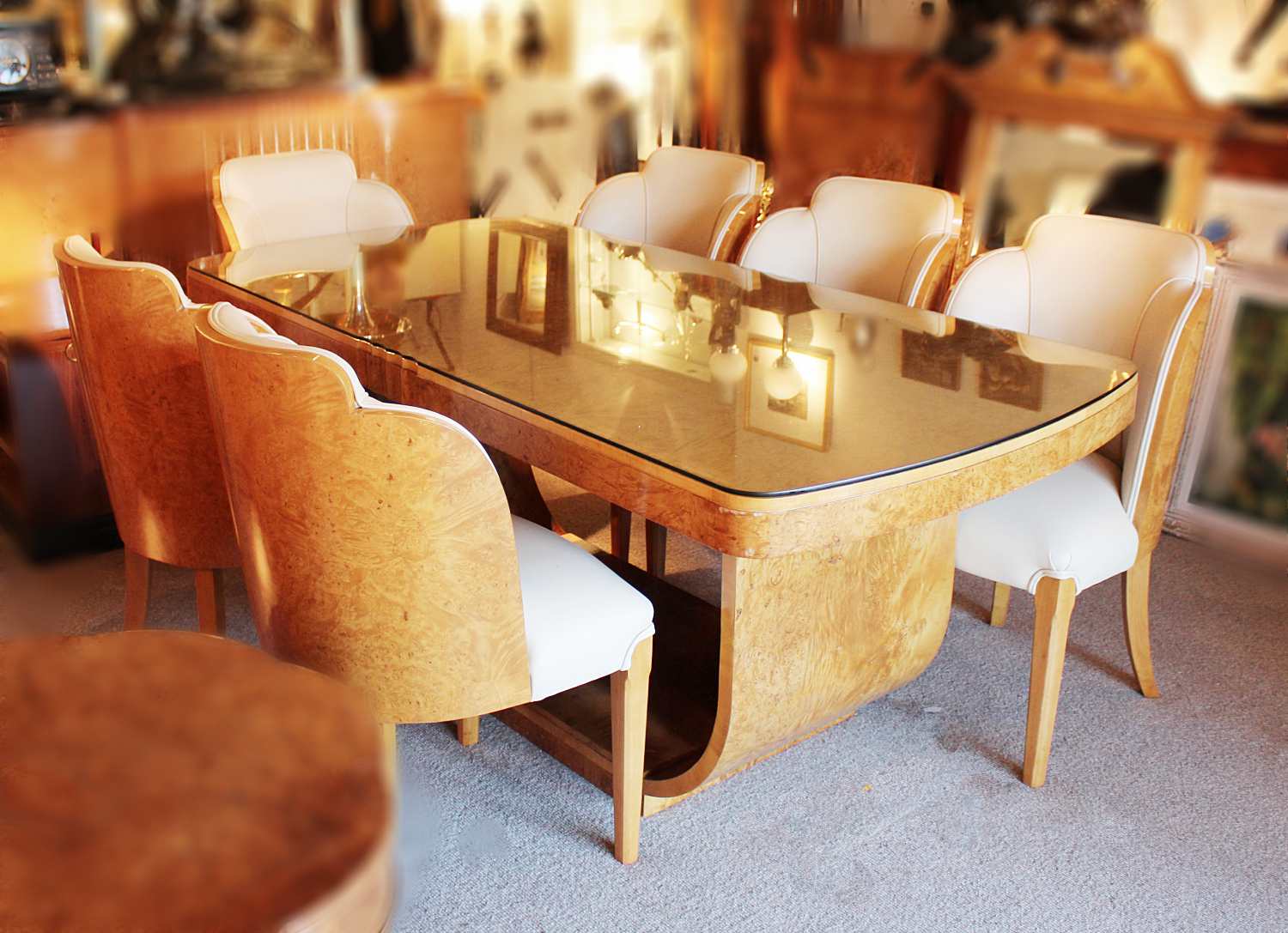 Epstein Art Deco dining table and chairs