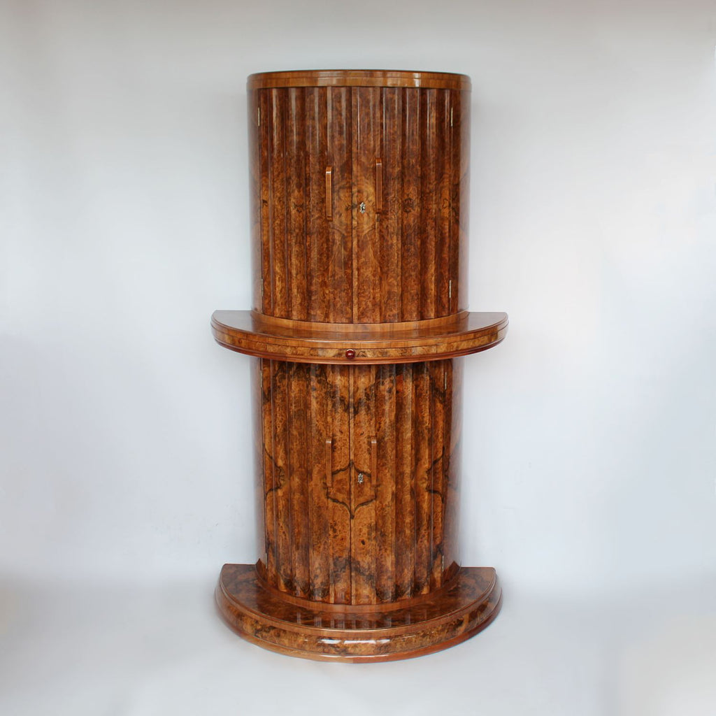 Epstein Art Deco petite demi-lune cocktail cabinet circa 1930 at Jeroen Markies