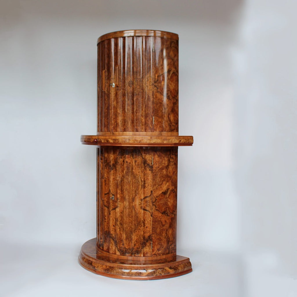 Epstein Art Deco petite demi-lune cocktail cabinet circa 1930 at Jeroen Markies