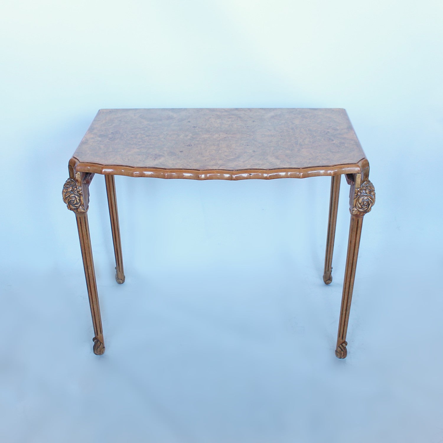 Epstein Art Deco nest of tables in burr walnut circa 1930 at Jeroen Markies