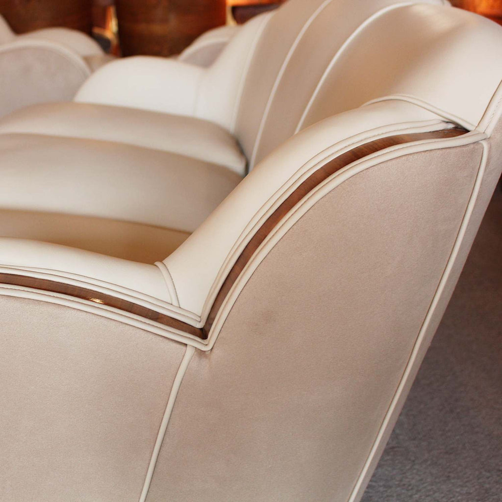 Epstein Art Deco three piece cloud suite sofa and two armchairs circa 1930 at Jeroen Markies
