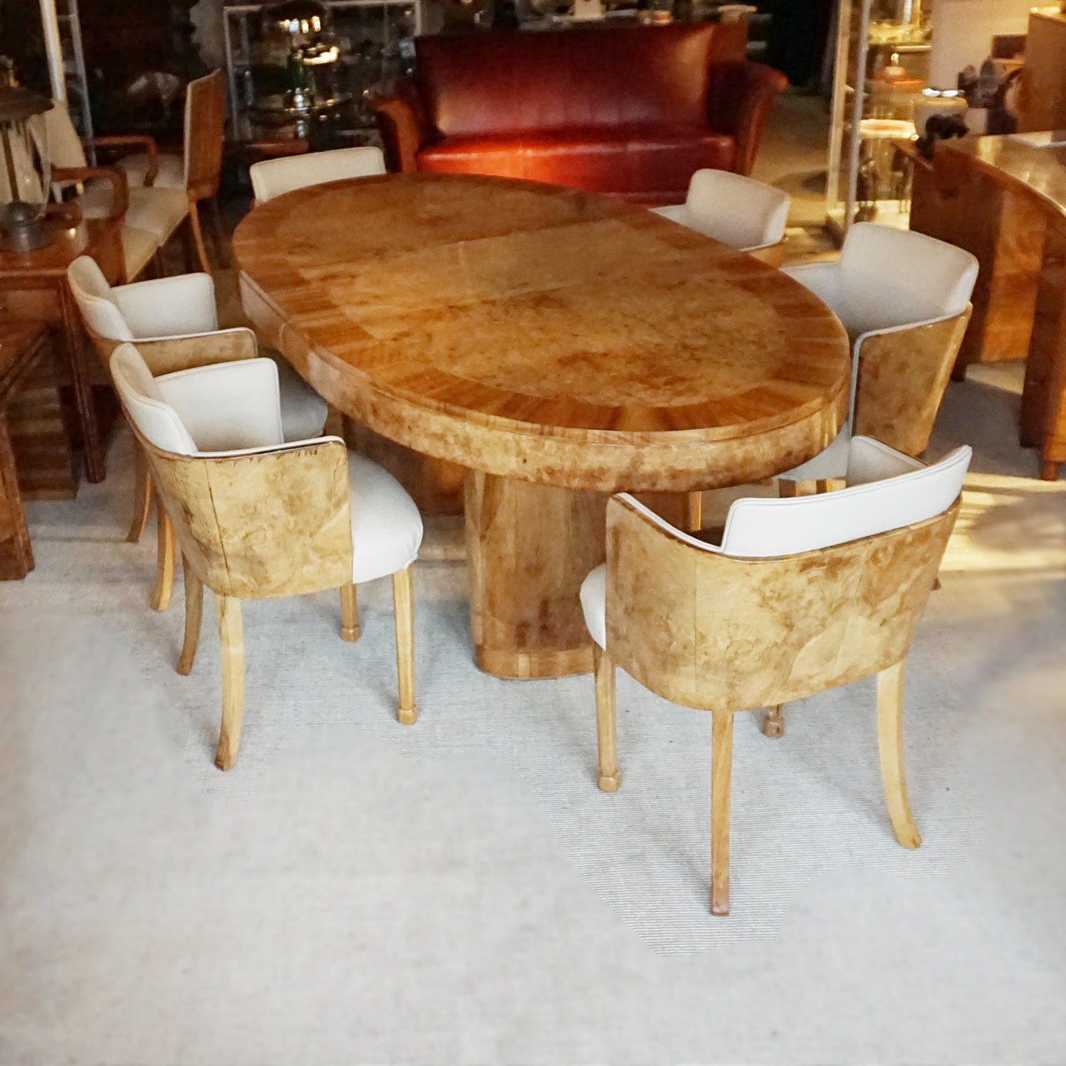 Art Deco Dining Suite by Maple & Co Vintage 6 Seat Dining Suite - Jeroen Markies Art Deco