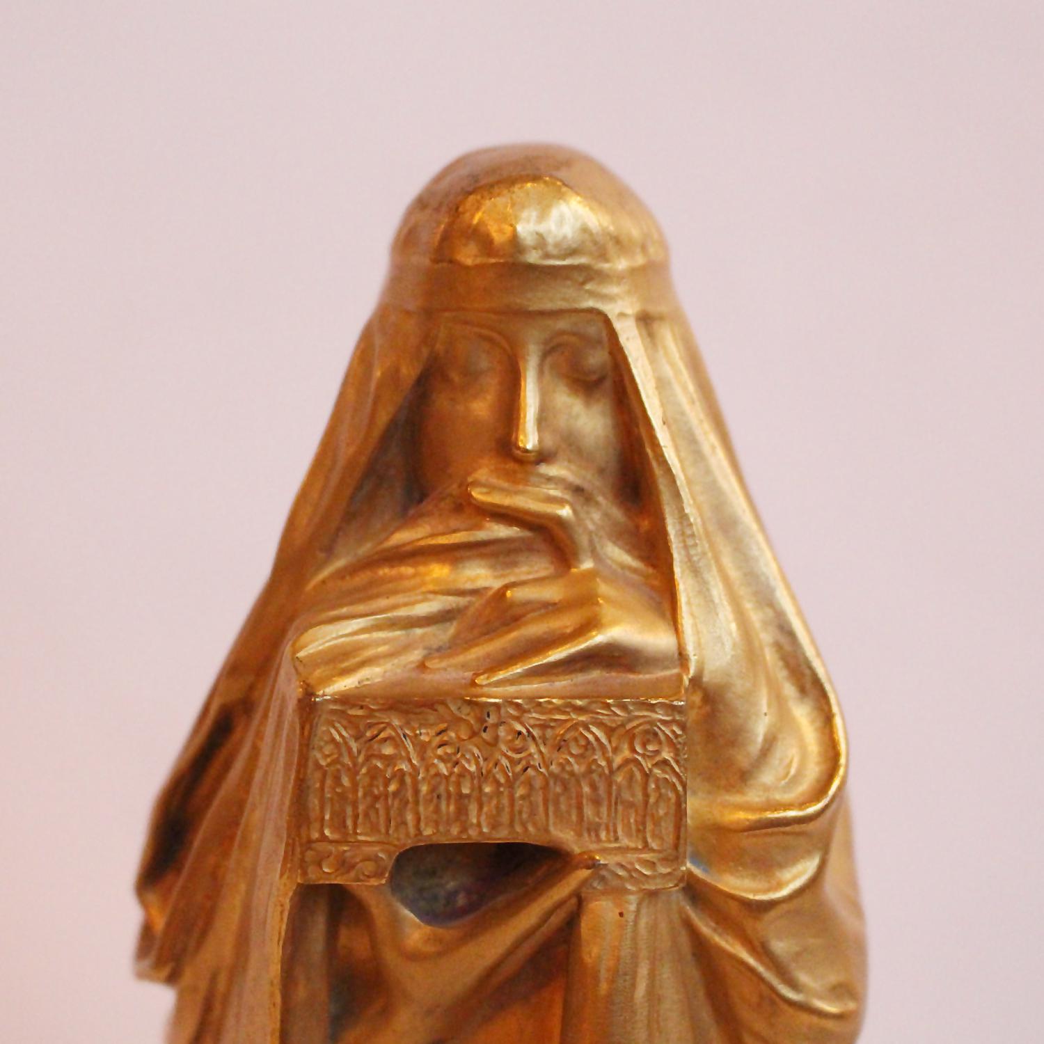 Pierre Fix-Masseau Le Secret Art Nouveau bronze sculpture