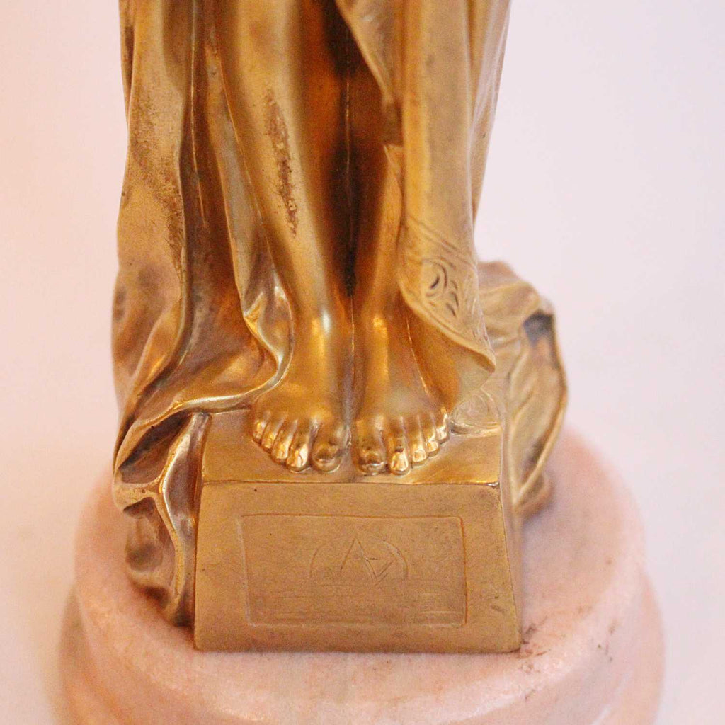 Pierre Fix-Masseau Le Secret Art Nouveau bronze sculpture