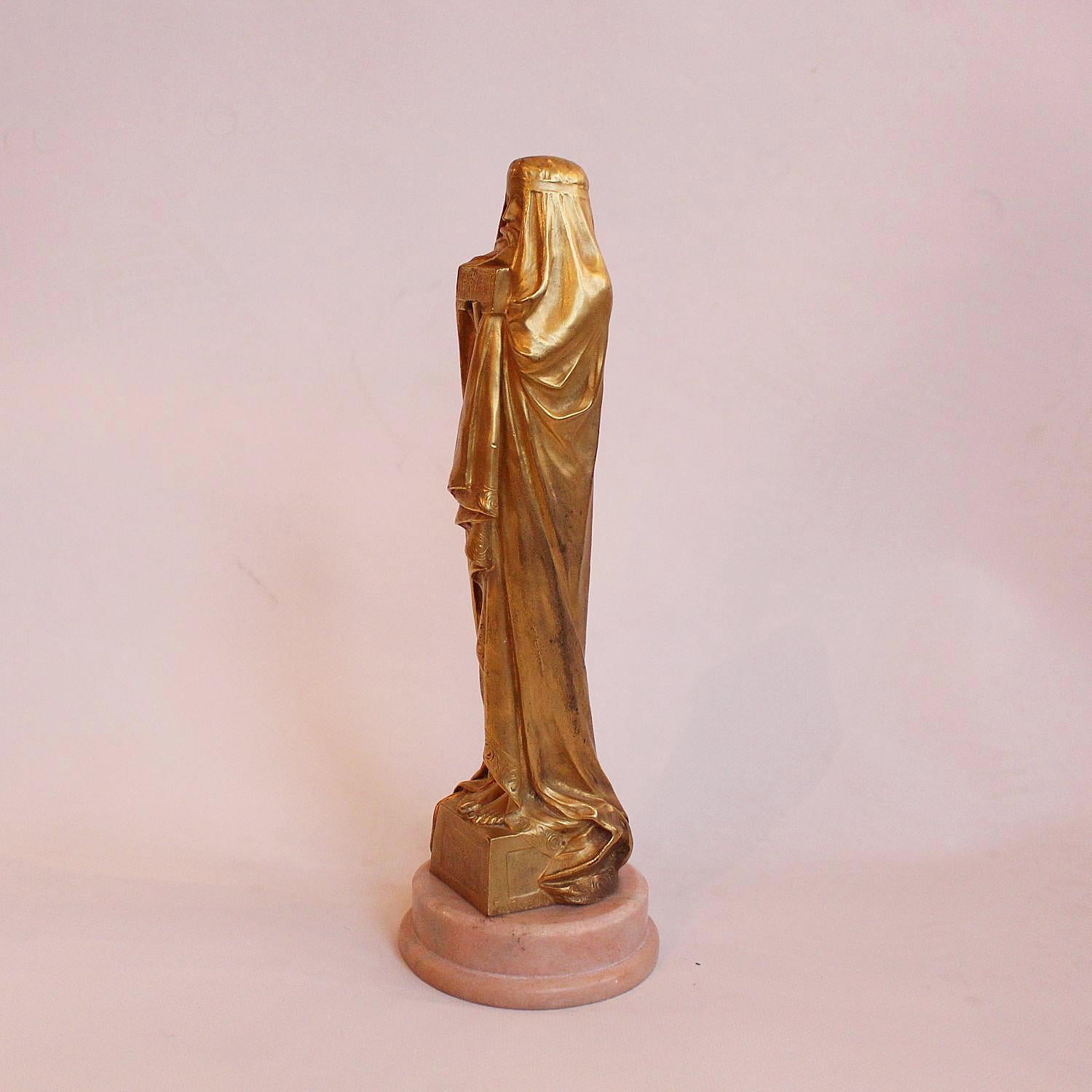 Pierre Fix-Masseau Le Secret Art Nouveau bronze sculpture