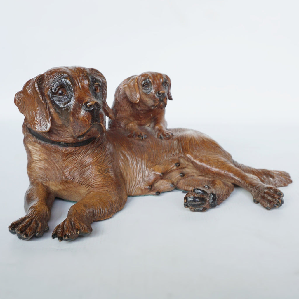 Black Forest Dog Group Swiss Circa 1900 Jeroen Markies Art Deco 