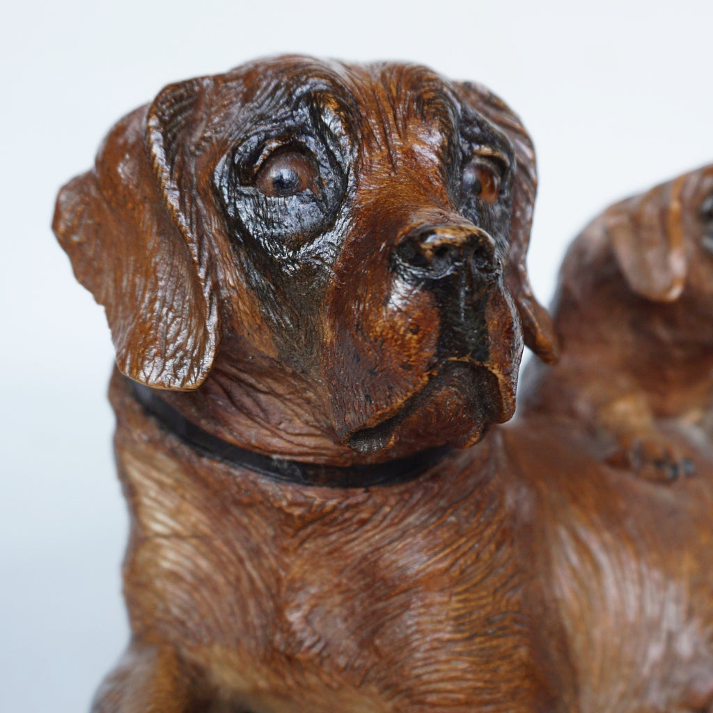Black Forest Dog Group Swiss Circa 1900 Jeroen Markies Art Deco 