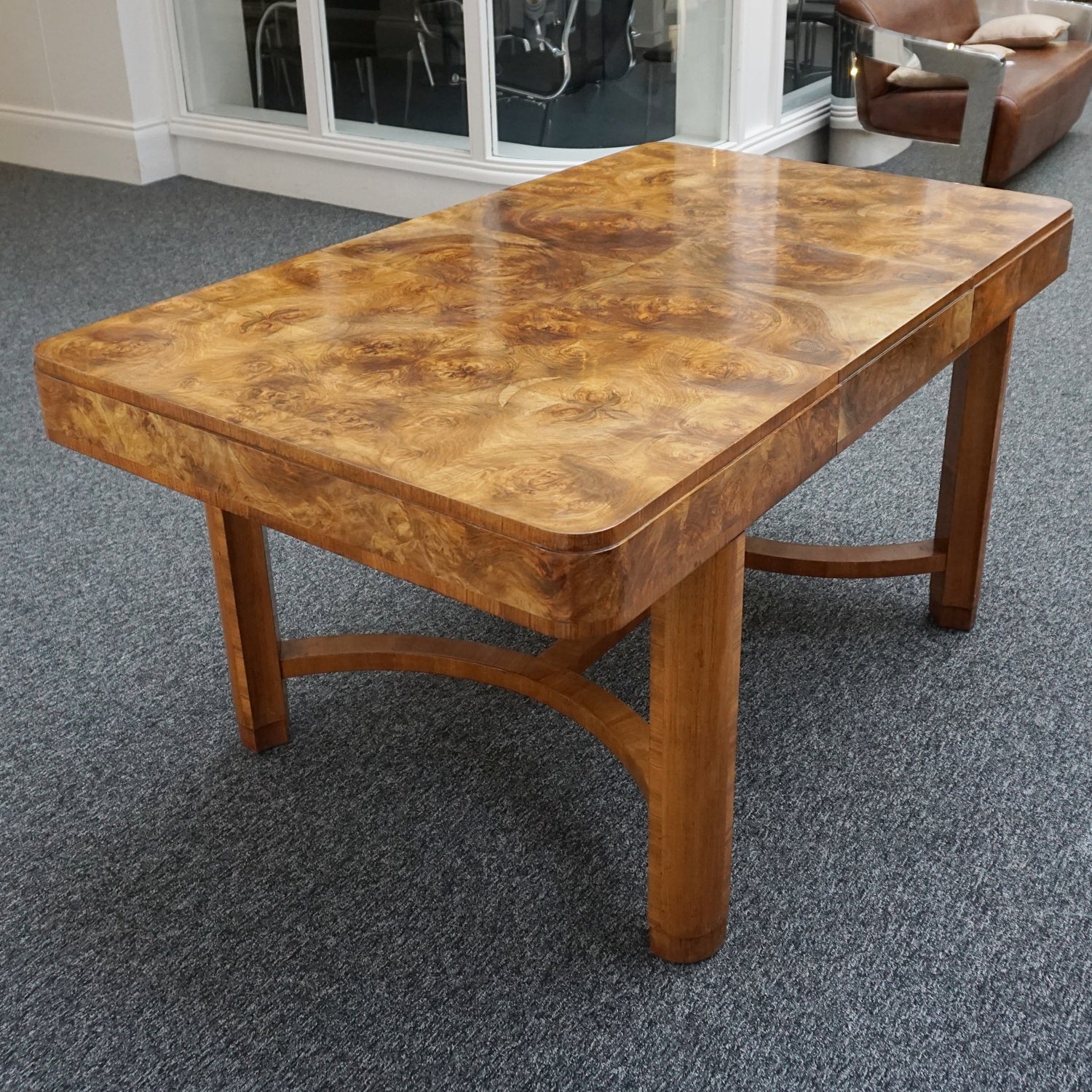 Vintage Art Deco Burr Walnut Dining Suite - Jeroen Markies Art Deco