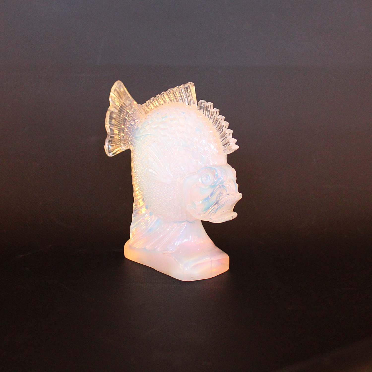 Art Deco glass fish by Ferjac of France circa 1925