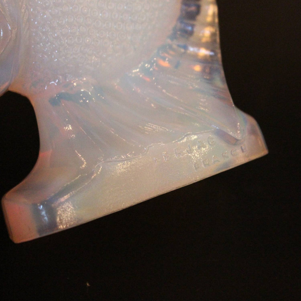 Art Deco glass fish by Ferjac of France circa 1925