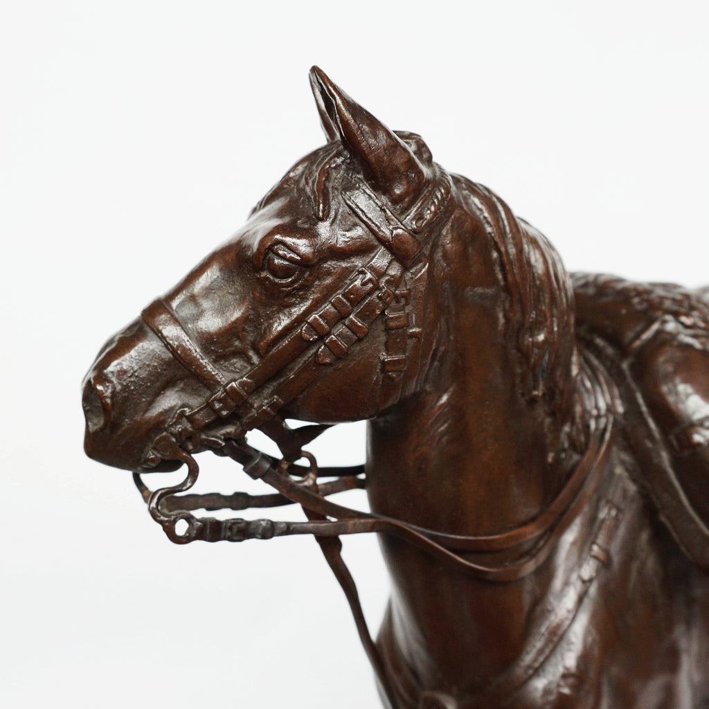 Emmanuel Fremiet War Horse French Circa 1860 Rare Fremiet  Sculpture Jeroen Markies Art Deco
