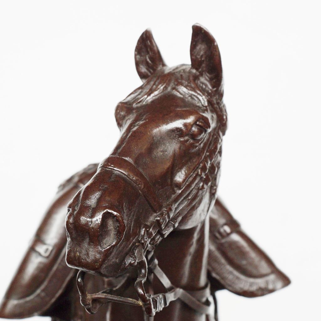 Emmanuel Fremiet War Horse French Circa 1860 Rare Fremiet  Sculpture Jeroen Markies Art Deco