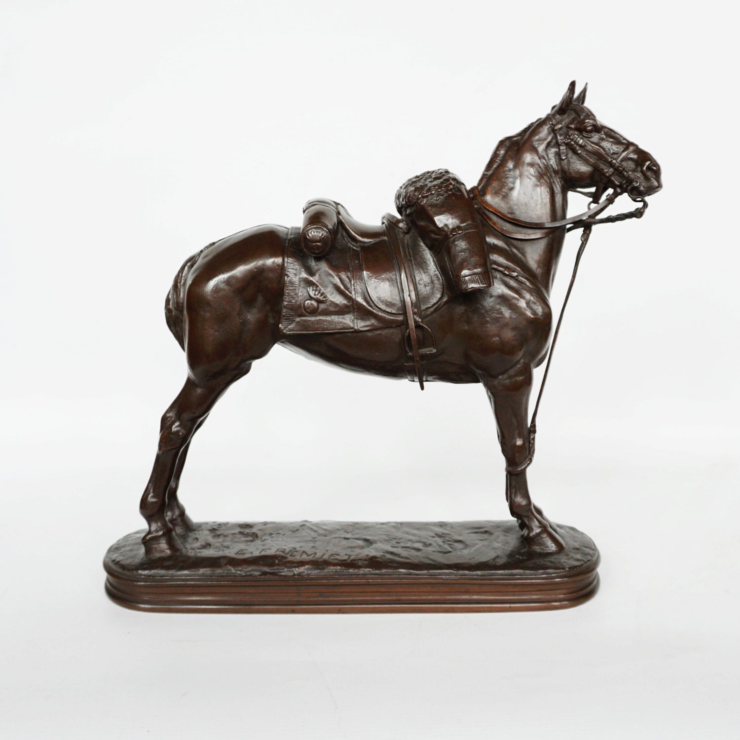 Emmanuel Fremiet War Horse French Circa 1860 Rare Fremiet  Sculpture Jeroen Markies Art Deco