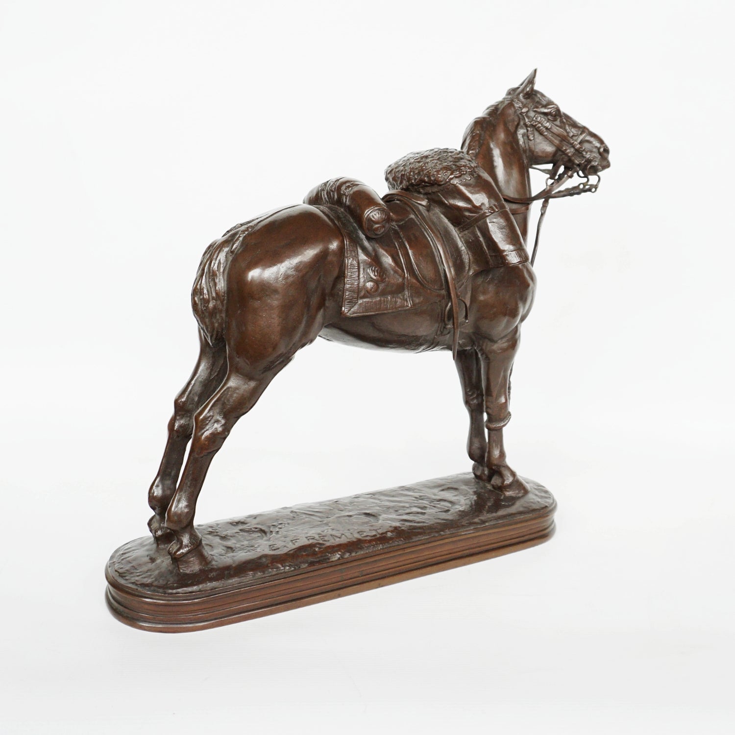 Emmanuel Fremiet War Horse French Circa 1860 Rare Fremiet  Sculpture Jeroen Markies Art Deco